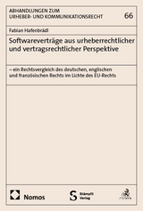 Softwareverträge aus urheberrechtlicher und vertragsrechtlicher Perspektive - Fabian Hafenbrädl