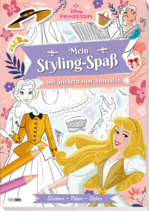 Disney Prinzessin: Mein Styling-Spa&szlig; mit Stickern zum Ausmalen - Stickern - Malen - Stylen -  DISNEY,  Panini
