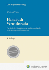 Handbuch Vertriebsrecht - Bernd Westphal, Oliver Korte