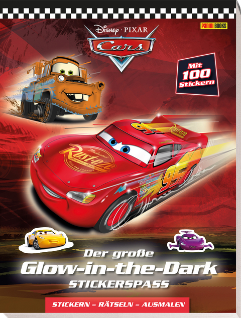 Disney Cars: Der gro&szlig;e Glow-in-the-Dark-Stickerspa&szlig;: Stickern - R&auml;tseln - Ausmalen -  Panini