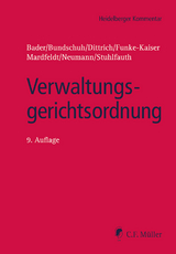 Verwaltungsgerichtsordnung - Bader, Johann; Bundschuh, Matthias; Dittrich, Lars