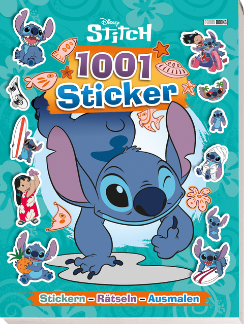 Disney Stitch: 1001 Sticker - Stickern - R&auml;tseln - Ausmalen -  DISNEY,  Panini