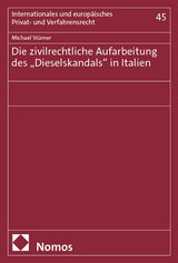 Die zivilrechtliche Aufarbeitung des &bdquo;Dieselskandals&ldquo; in Italien - Michael St&uuml;rner