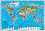 Weltkarte f&uuml;r Kinder, Schreibtischunterlage, freytag & berndt