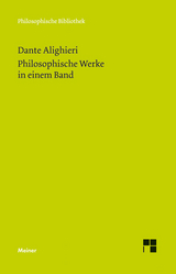 Philosophische Werke in einem Band - Dante Alighieri; Imbach, Ruedi