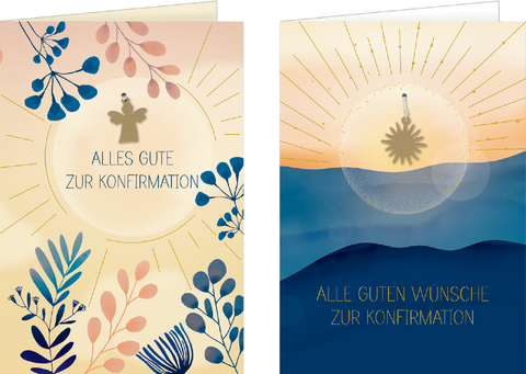Gru&szlig;karten-Set &ndash; Alle guten W&uuml;nsche zur Konfirmation / Alles Gute zur Konfirmation