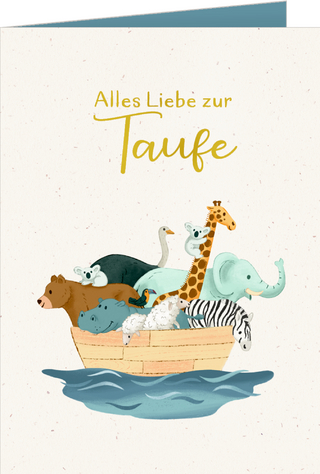 Pop-up-Grußkarte – Alles Liebe zur Taufe
