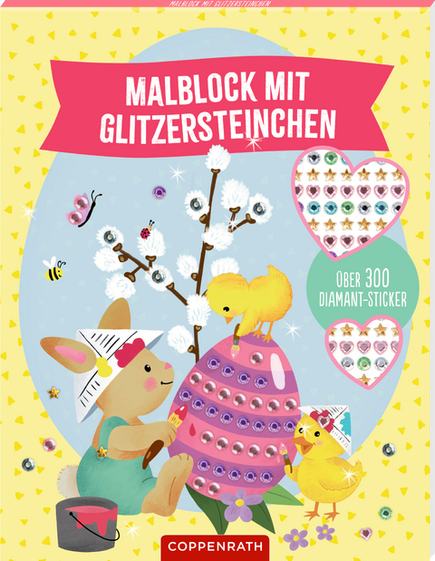 Malblock mit Glitzersteinchen Frohe Ostern