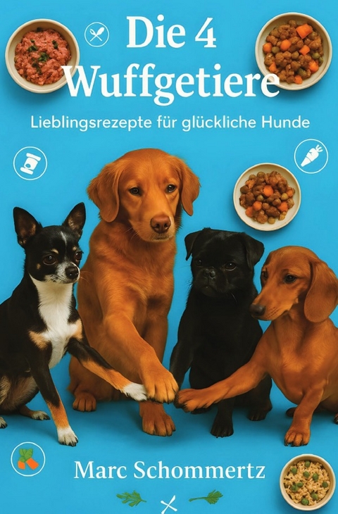 Die 4 Wuffgetiere - Lieblingsrezepte f&uuml;r gl&uuml;ckliche Hunde - Marc Schommertz