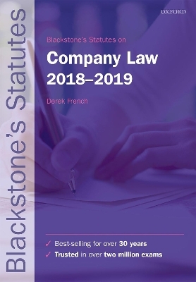 Blackstones Statutes On Company Law 2018-2019 22e Blsb Paper