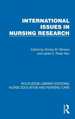 International Issues in Nursing Research