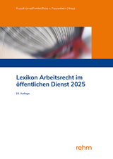 Lexikon Arbeitsrecht im öffentlichen Dienst 2025 - Krömer, Martin; Pawlak, Klaus; Rabe von Pappenheim, Henning; Ruge, Jan
