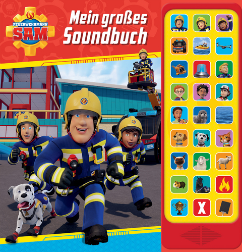 Feuerwehrmann Sam - Mein gro&szlig;es Soundbuch - 27-Button-Soundbuch - Hardcover-Buch mit 27 Ger&auml;uschen - 