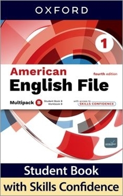 American English File fourth edition Level 1 Student Book & Workbook with access to Skills Confidence multi-pack B - Christina Latham-Koenig, Clive Oxenden, Kate Chomacki, Jerry Lambert
