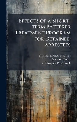 Effects of a Short-term Batterer Treatment Program for Detained Arrestees - Bruce G Taylor, Christopher D Maxwell