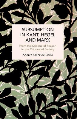 Subsumption in Kant, Hegel and Marx