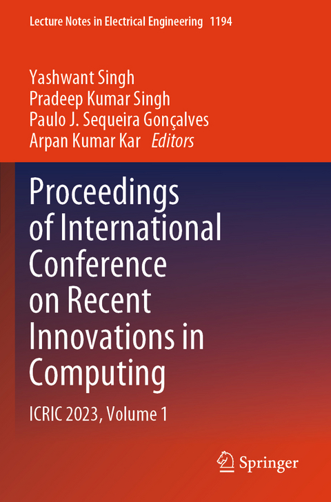 Proceedings of International Conference on Recent Innovations in Computing - 