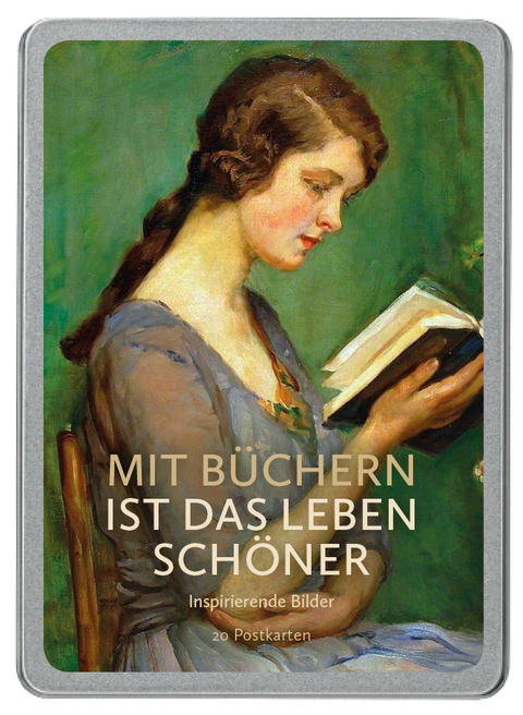 Mit Büchern ist das Leben schöner Postkarte VE 20 - 