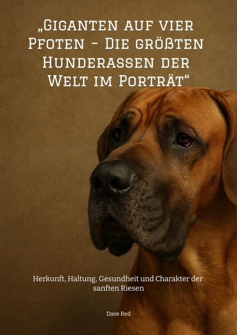 „Giganten auf vier Pfoten – Die größten Hunderassen der Welt im Porträt“ - Dave Red