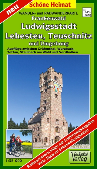 Wander- und Radwanderkarte Naturpark Frankenwald, Ludwigsstadt, Lehesten, Teuschnitz und Umgebung