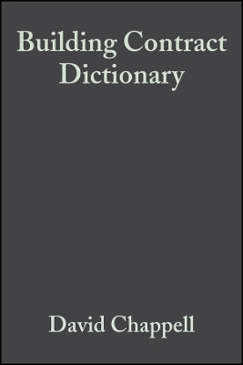 Building Contract Dictionary 3e