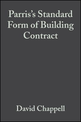 Parris′s Standard Form of Building Contract JCT 98 , Third Edition