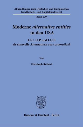 Moderne ›alternative entities‹ in den USA