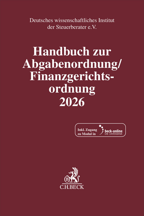 Handbuch zur Abgabenordnung / Finanzgerichtsordnung 2026. AO / FGO 2026 - 