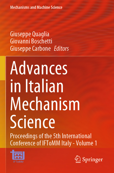Advances in Italian Mechanism Science - 