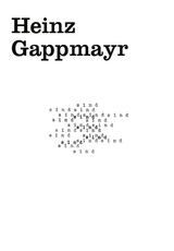 Cahier 001: Heinz Gappmayr - Gaby Gappmayr