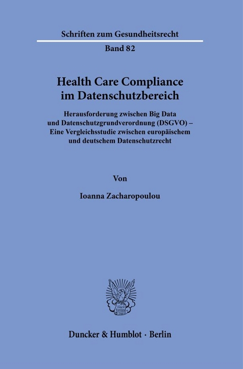 Health Care Compliance im Datenschutzbereich - Ioanna Zacharopoulou