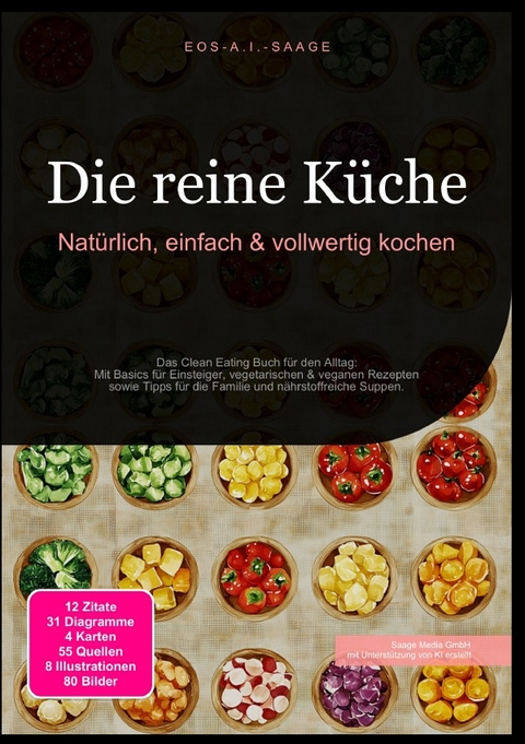 Die reine K&uuml;che: Nat&uuml;rlich, einfach &amp; vollwertig kochen - D. Eos A. I. Saage