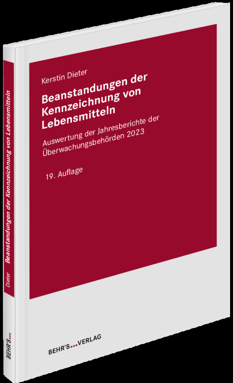 Beanstandungen der Kennzeichnung von Lebensmitteln - Kerstin Dieter