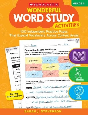 Wonderful Word Study Activities: Grade 5: 100 Independent Practice Pages That Expand Vocabulary Across Content Areas
