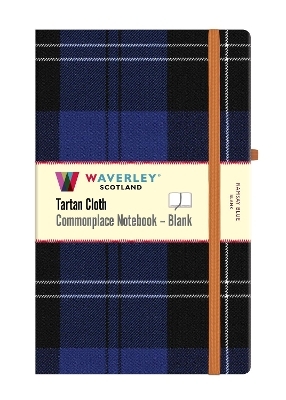 Ramsay Blue Tartan Blank Hardback Notebook: Large 21 x 13cm