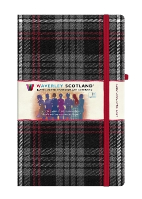 Auld Lang Syne Grey Tartan Notebook: Large 21cm x 13cm - Waverley Scotland