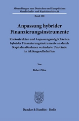 Anpassung hybrider Finanzierungsinstrumente - Robert Nies