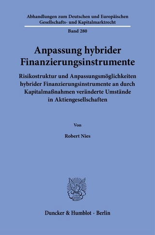 Anpassung hybrider Finanzierungsinstrumente