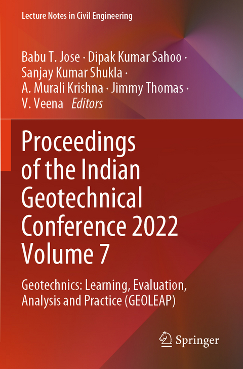 Proceedings of the Indian Geotechnical Conference 2022 Volume 7 - 
