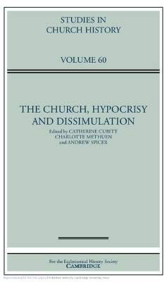 The Church, Hypocrisy and Dissimulation: Volume 60