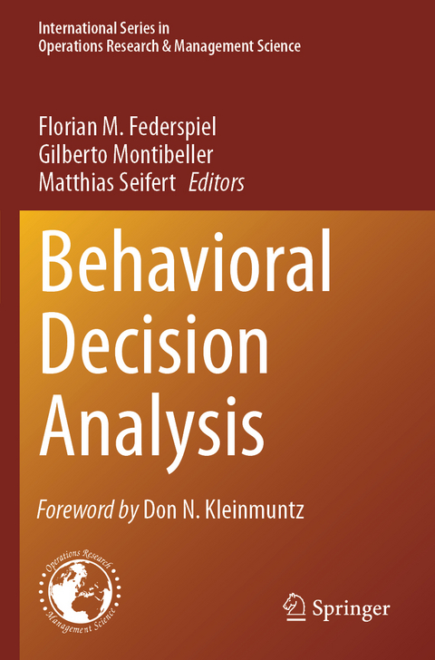 Behavioral Decision Analysis - 