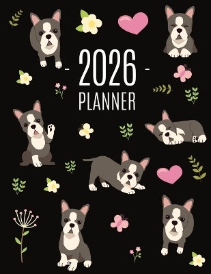 Boston Terrier Planner 2026 - Happy Oak Tree Press