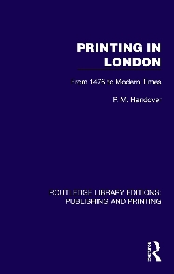 Printing in London - P. M. Handover