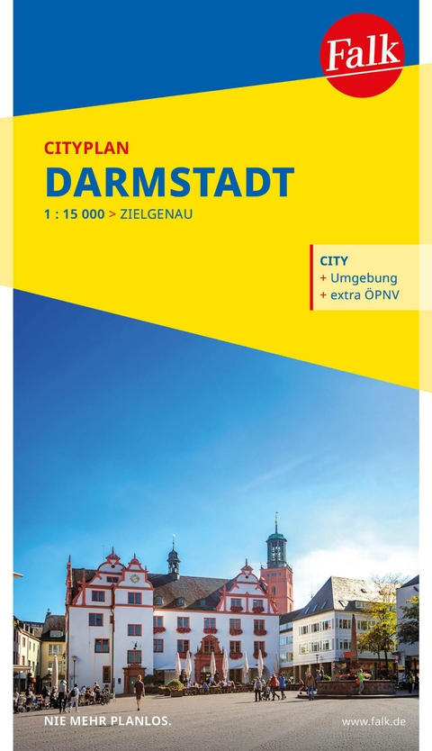 Falk Cityplan Darmstadt 1:15.000