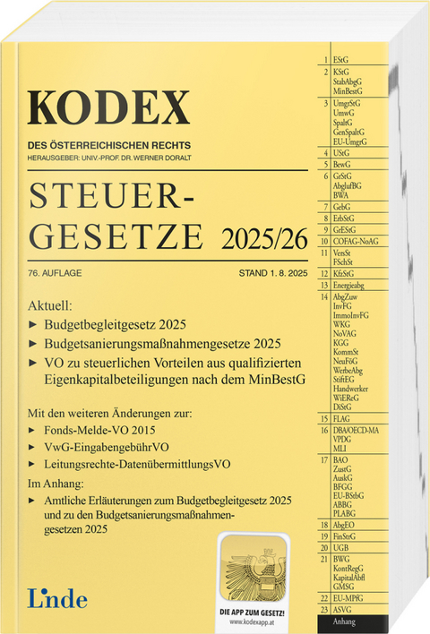 KODEX Steuergesetze 2025/26 - Andrei Bodis