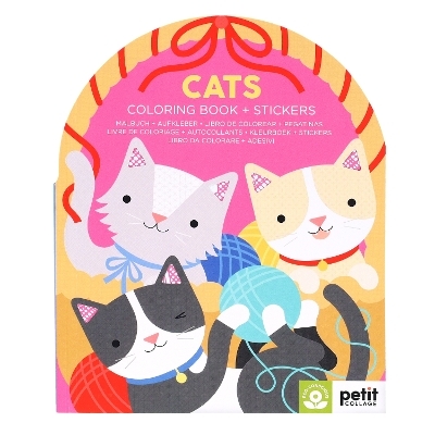 Cats Coloring Book + Stickers -  Petit Collage