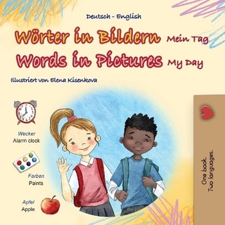 Words in Pictures - My Day (German English Bilingual Children's Book)