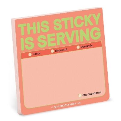 Knock Knock This Sticky Is Serving Sticky Note (Pastel Version) -  Knock Knock