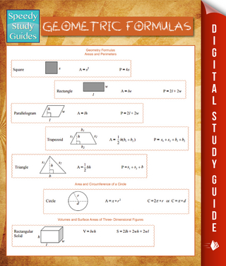 Geometric Formulas (Speedy Study Guides)