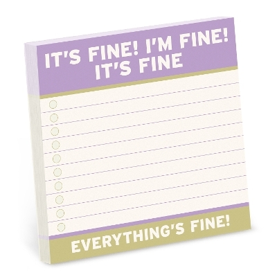 Knock Knock It&rsquo;s Fine Large Sticky Notes (4x4in) -  Knock Knock